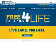 Tablet Screenshot of embassybank.com